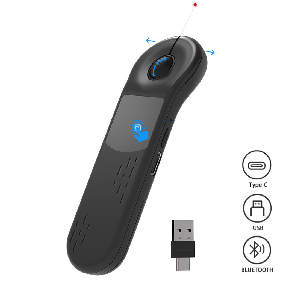 Xring D13 - Hand Grip Mouse with Laser Pointer