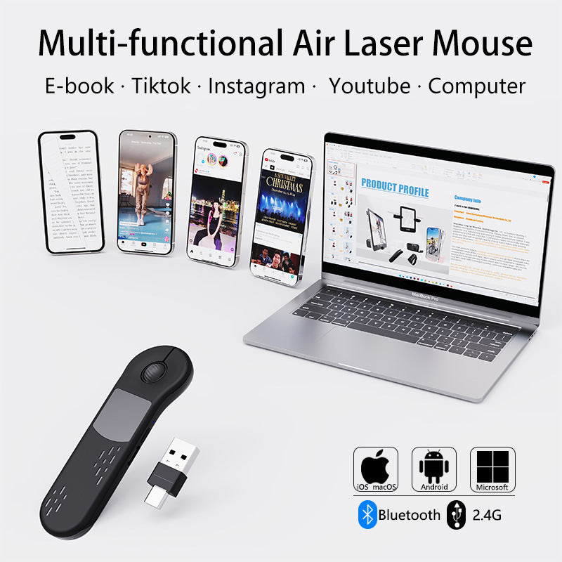 Xring D13 - Hand Grip Mouse with Laser Pointer
