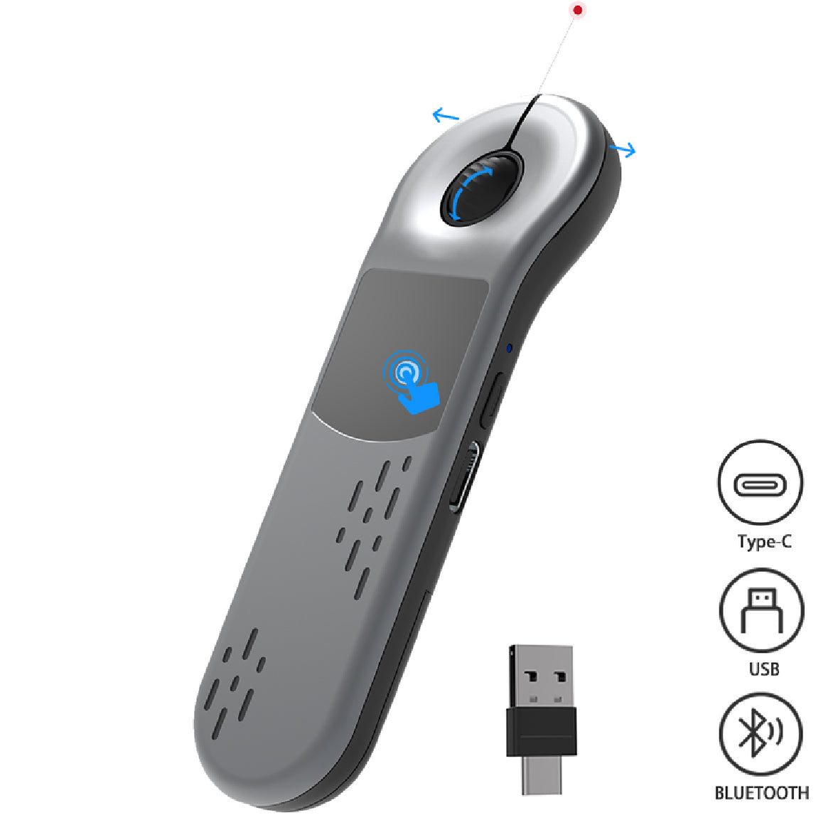 Xring D13 - Hand Grip Mouse with Laser Pointer