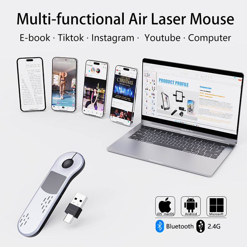 Xring D13 - Hand Grip Mouse with Laser Pointer